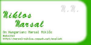 miklos marsal business card