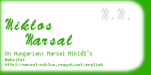 miklos marsal business card